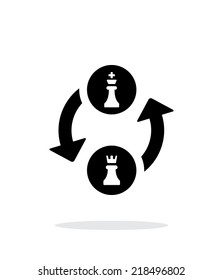 Castling simple icon on white background. Vector illustration.