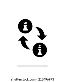 Castling simple icon on white background. Vector illustration.