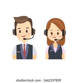 Castomer Service on white background vector