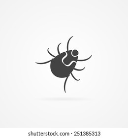 Castor bean tick icon.