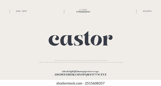 Castor Minimal modern alphabet fonts. Typography minimalist urban digital fashion future creative logo font.