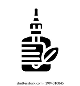 castor oil glyph icon vector. castor oil sign. isolated contour symbol black illustration