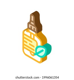 castor oil isometric icon vector. castor oil sign. isolated symbol illustration