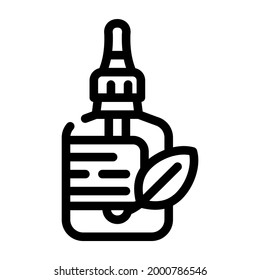 castor oil line icon vector. castor oil sign. isolated contour symbol black illustration