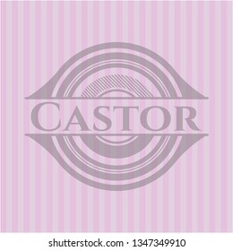 Castor retro pink emblem