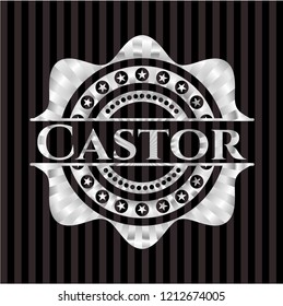 Castor silvery badge or emblem