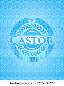 Castor water wave representation badge.