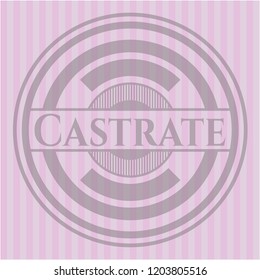 Castrate pink emblem