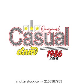 casual active Premium Vector illustration of a text graphic. suitable screen printing and DTF for the design boy outfit of t-shirts print, shirts, hoodies baba suit, kids cottons, etc.