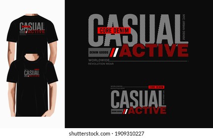 casual active t-shirt design and more.Premium Vector

