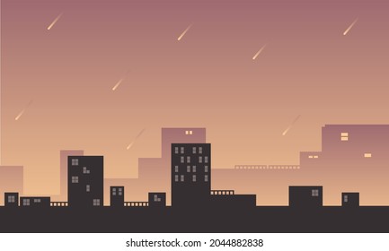 Casual afternoon urban illustration with modern design