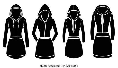  Casual Athleisure Dress with Hoodie