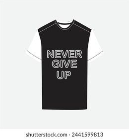 casual black and white color t-shirt design