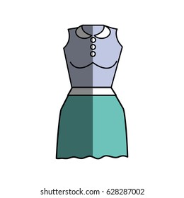 casual blouse and short skirt cloth