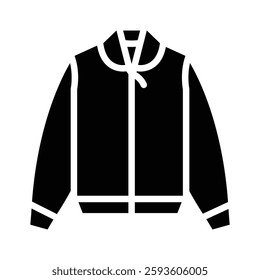 Casual bomber jacket with zipper front and ribbed cuffs