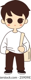 Casual Boy Carrying Shoulder Bag