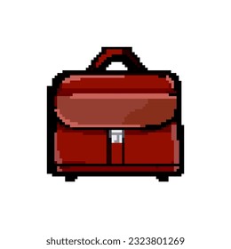casual business bag game pixel art retro vector. bit casual business bag. old vintage illustration