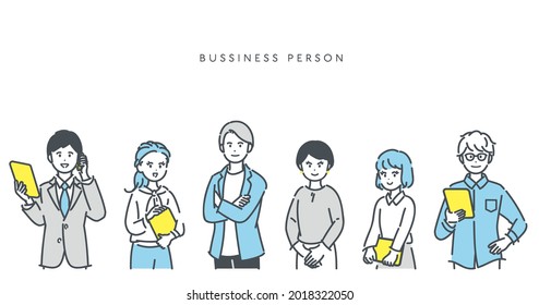 Casual business person illustration. vector.