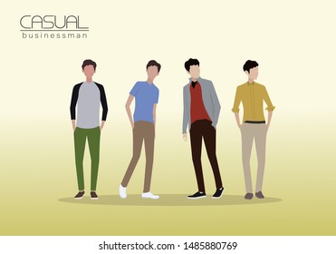 Casual Businessman 3 vector, editable file as .eps