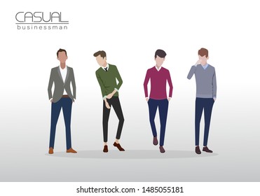 Casual Businessman vector, editable file as .eps