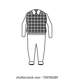 casual clothes for a senior man over white background vector illustration