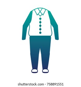 casual clothes for a senior man over white background vector illustration