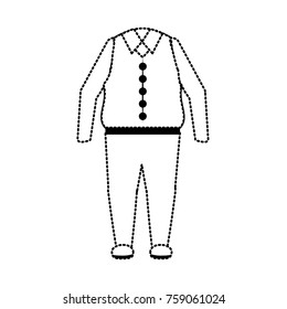 casual clothes for a senior man over white background vector illustration