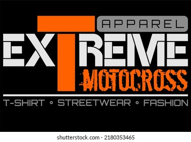 casual clothing graphic design Extreme Motocross