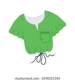 Casual crop top vector design, ready for premium use
