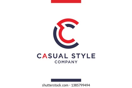 Casual and elegant Vector C Logo for corporate identities. Minimal Logotype design for premium company branding. 
