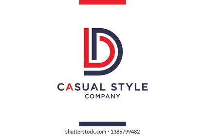 Casual and elegant Vector D Logo for corporate identities. Minimal Logotype design for premium company branding. 
