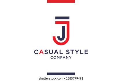 Casual and elegant Vector J Logo for corporate identities. Minimal Logotype design for premium company branding. 
