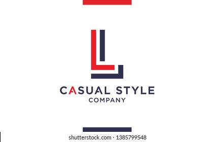 Casual and elegant Vector L Logo for corporate identities. Minimal Logotype design for premium company branding. 
