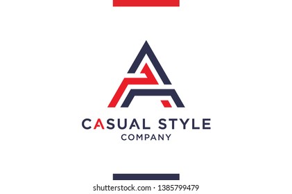 Casual and elegant Vector A Logo for corporate identities. Minimal Logotype design for premium company branding. 
