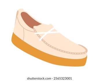 Casual female moccasins vector illustration