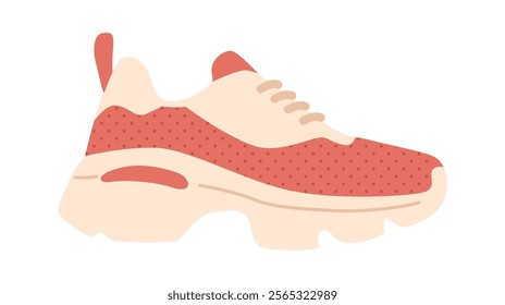 Casual female sports sneakers vector illustration