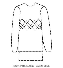 casual feminine dress with sweater