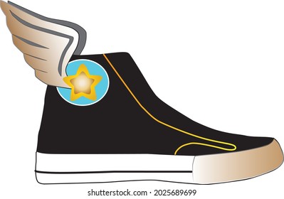 casual flying shoes with white background