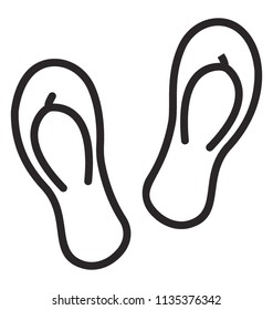 
A casual footwear in a sandal shape representing flip flops 
