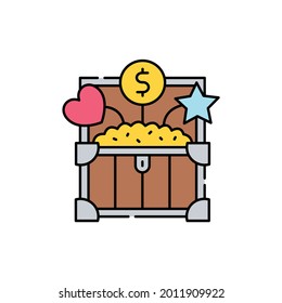 Casual game сolor line icon. Computer games genres. Pictogram for web page, mobile app, promo. UI UX GUI design element. Editable stroke.