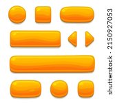 Casual Game UI Kit Buttons Set. Cartoon Style. Vector