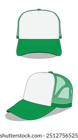 Casual green men's mesh hat