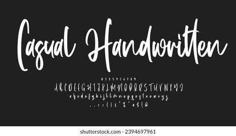 casual handwritten font Best Alphabet Alphabet Brush Script Logotype Font lettering handwritten