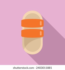 Casual home slippers icon flat vector. Slipper funny. Object residence