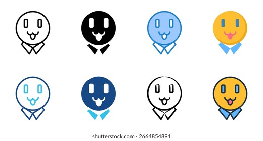 Casual icon set multiple style collection 

