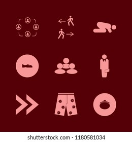 casual icon. casual vector icons set shorts, people, men shoes and businessman