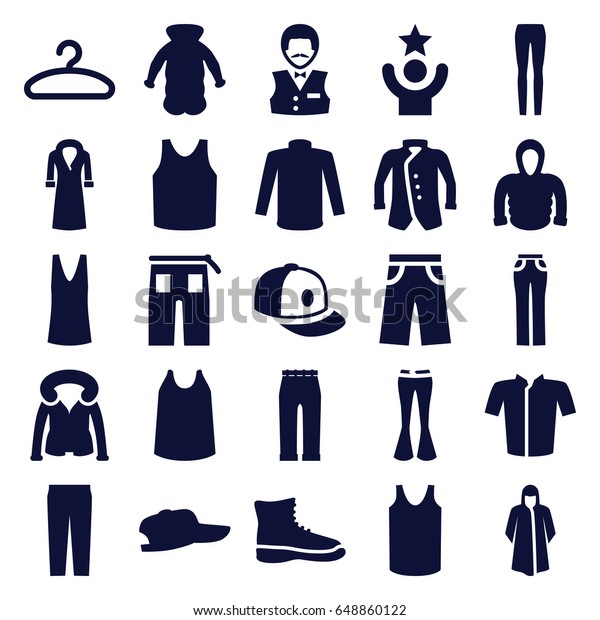 Casual Icons Set Set 25 Casual Stock Vector (Royalty Free) 648860122