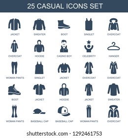 Casual Icons Trendy 25 Casual Icons Stock Vector (Royalty Free ...
