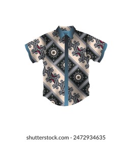 Casual indonesia batik shirt illustration design vector