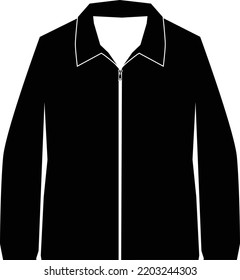 casual jacket icon on white background. jacket sign. flat style.
